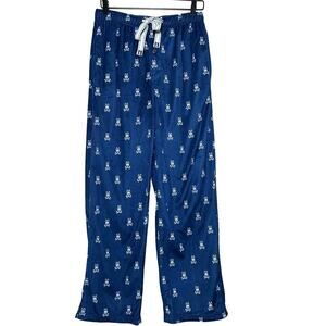 Psycho Bunny Men’s Logo Print Pajama/Lounging Pants Navy Blue Size Medium